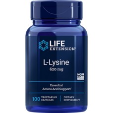Life Extension L-Lysine 620mg, 100 vege capsules (Expiry Oct 2023)